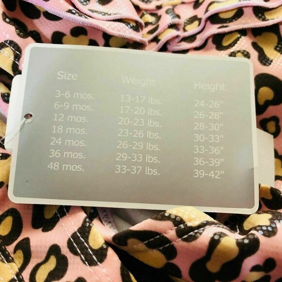 Koala Kids Bikini Baby Girl 3-6 mos Bathingsuit Pink Leopard Swimsuit NWT 2 Piec - Picture 8 of 8